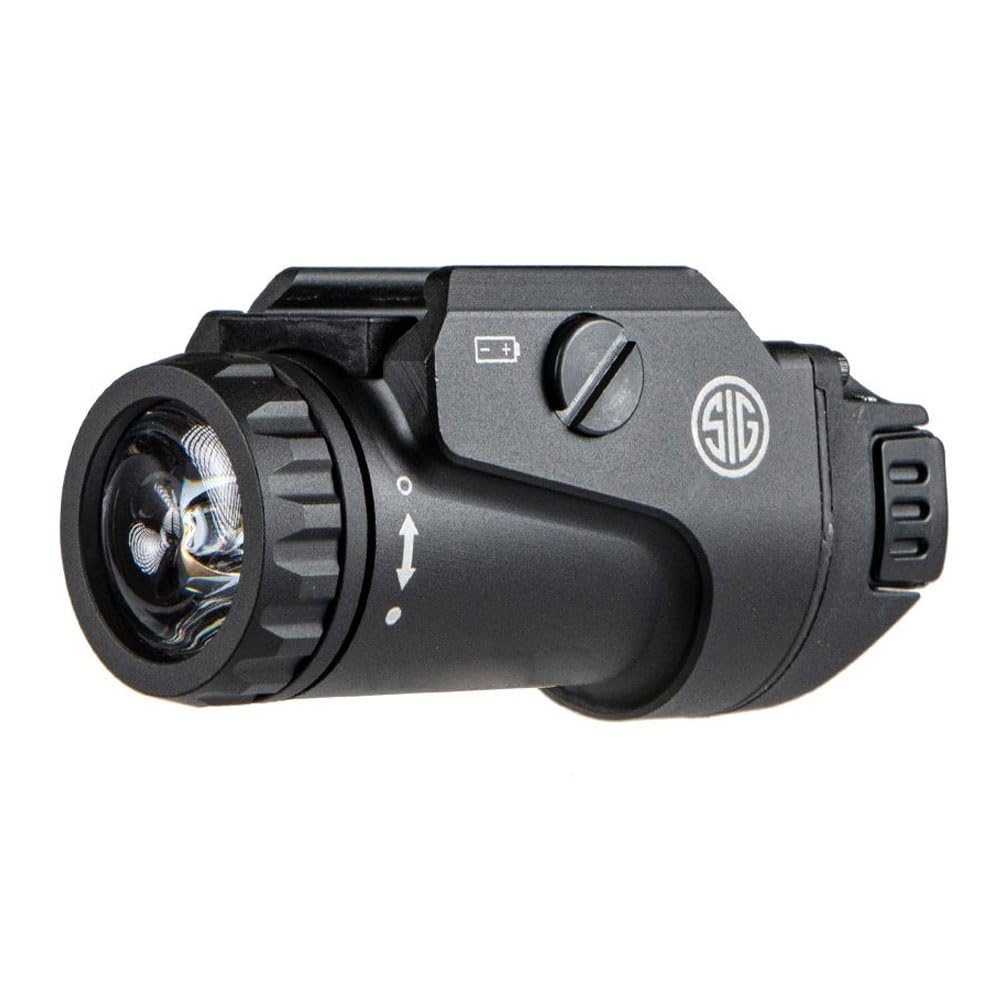 Sig Sauer Foxtrot1X 450 Lumens Compact Durable Tactical Rail-Mounted Handgun Flashlight with Ambidextrous Push-Button Side Switc