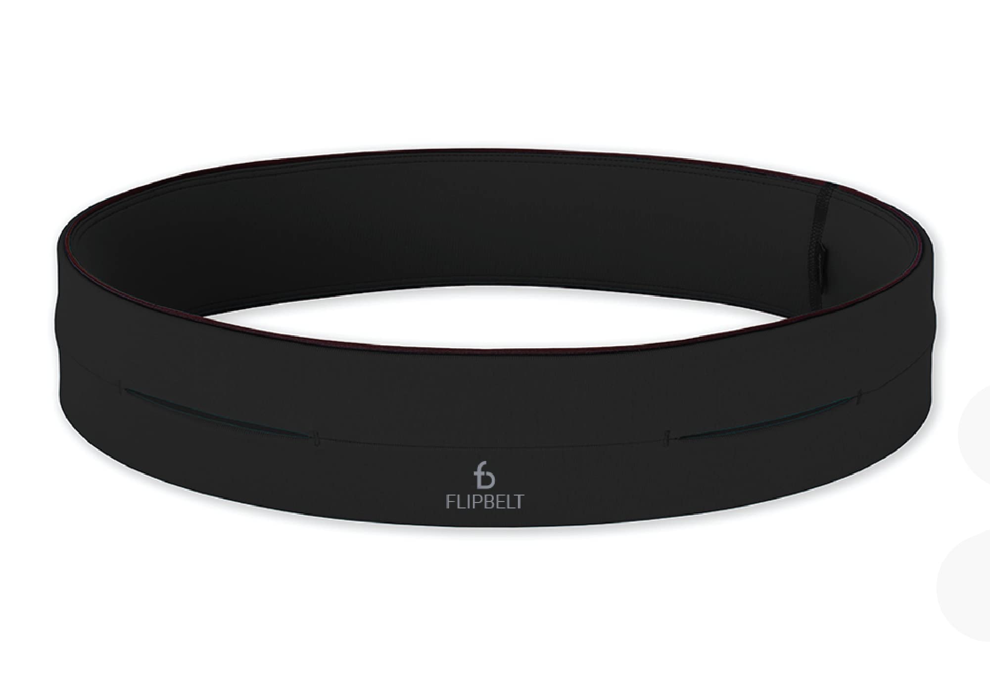 FlipBelt Classic Running Belt for Phone and Small Accessories, Exercise Waist Pouch for Women and Men, XXS Black