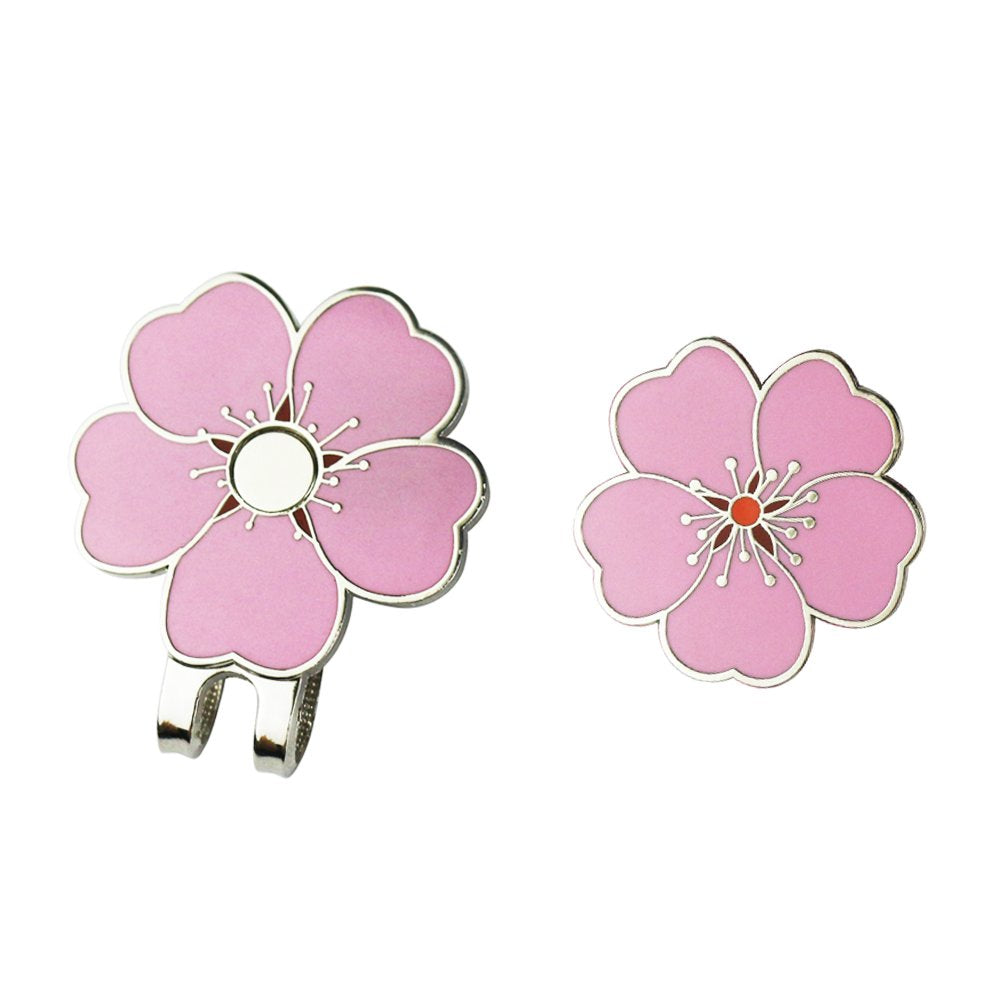 Pinmei Flower Golf Ball Marker With Golf Hat Clip For Your Friend (Flower Clip)