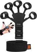 Shopeleven Finger Strengthener Hand Grip Strengthener,Grip Strength Trainer,6 Resistant Level Finger Exerciser & Hand Strengthen
