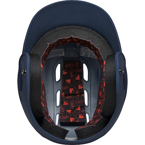 Rawlings R16 Velo Baseball Batting Helmet, Senior, Matte Navy