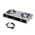 Camplux Camping Stove 2 Burners 19,600 Btu, Stainless Steel Gas Stove With Auto Ignition
