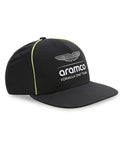 Puma | Aston Martin F1 Flat Brim Logo Print Cap Black