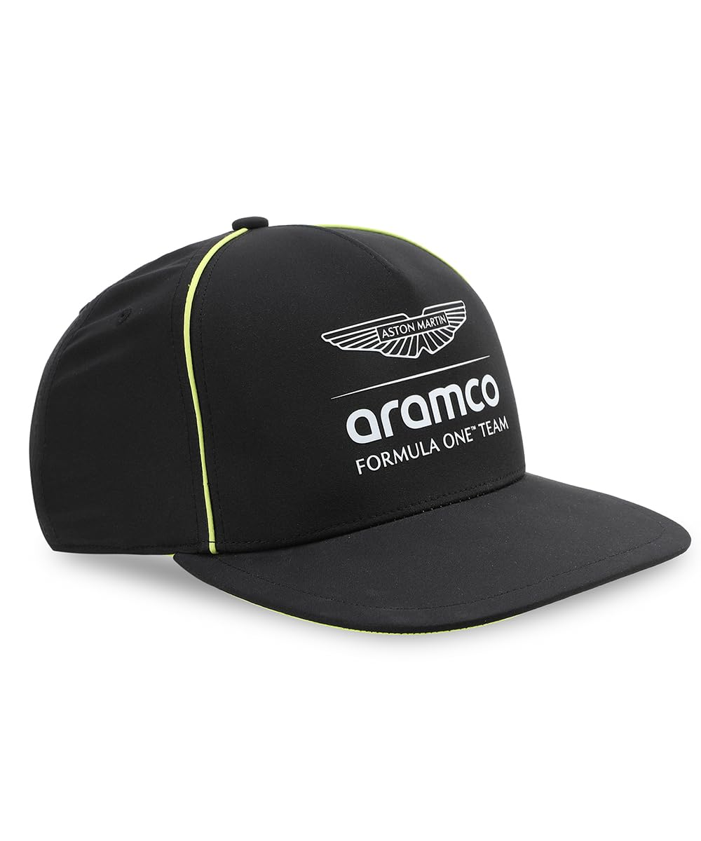 Puma | Aston Martin F1 Flat Brim Logo Print Cap Black
