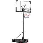aaeaa Basketball Hoop Outdoor, 5.7-10ft Adjustable Height, Portable Basketball Hoops Goal Court System w/ 45in Shatterproof Back