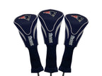Team Golf Nfl New England Patriots Contour Golf Club Headcovers (3 Count) Numbered 1, 3, & X, Fits Oversized Drivers, Utility, R