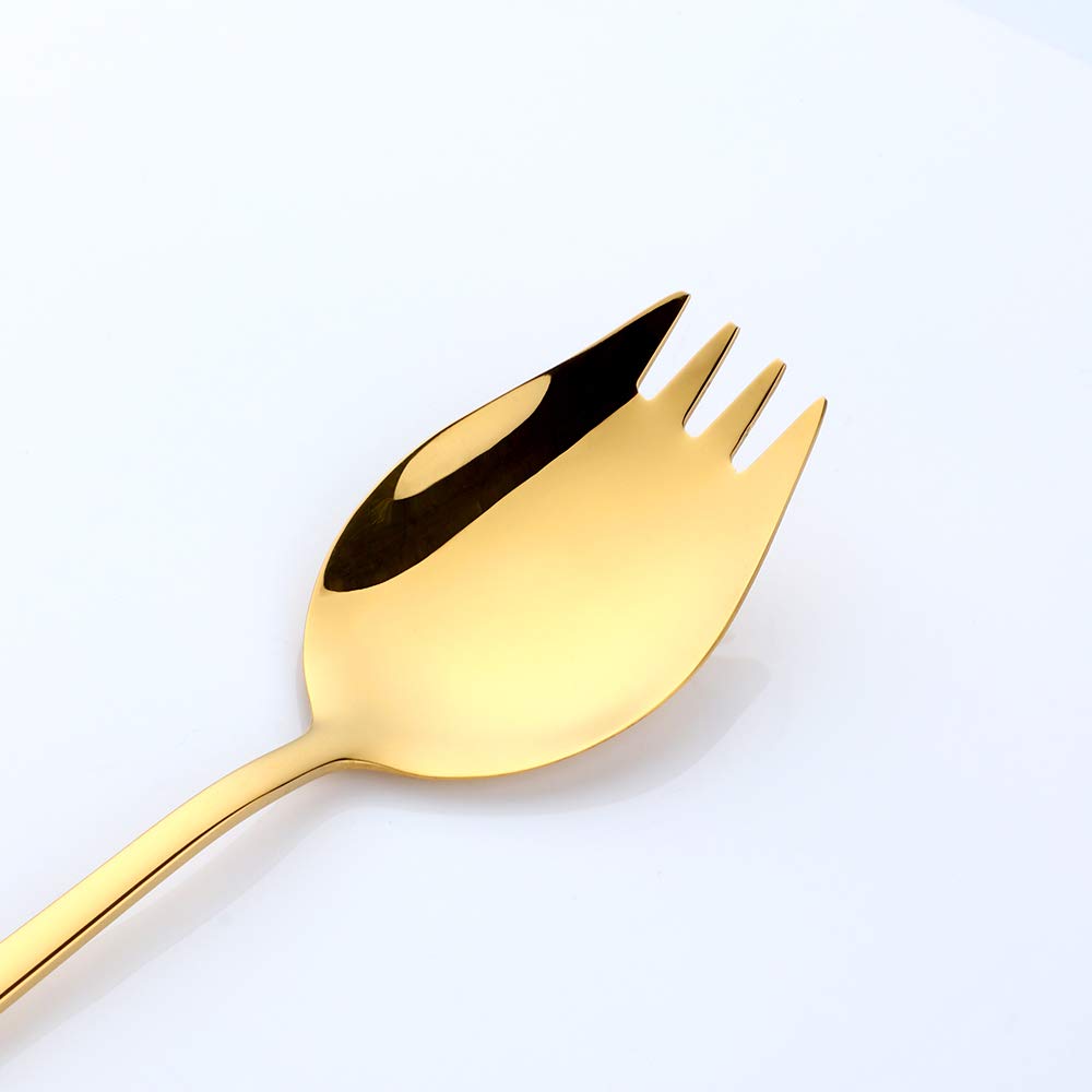 7-Pack 8.5 Inch 18/10 Stainless Steel Spoon Sporks For Household Use Camping Travel Hiking