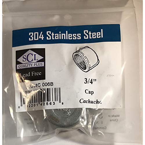 Pipe Cap 3/4'' Ss (Pack Of 1)