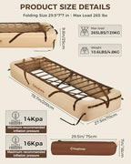 Kingcamp Camping Air Bed Frame - Portable & Compact Guest Air Mattress With Accessories, Single High Inflatable Blow-Up Bed Fram