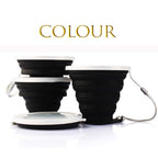 Me.Fan Silicone Collapsible Travel Cup - Silicone Folding Camping Cup With Lids - Expandable Drinking Cup Set Of 4- Portable, Gr