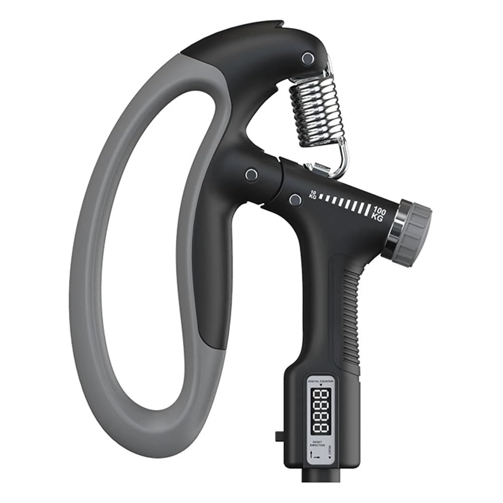Amicicare Adjustable HandGrip Exerciser With Counter, 4Mm Carbon Steel Spring With 10~100Kg Adjustable Resistance, Hand Exercis