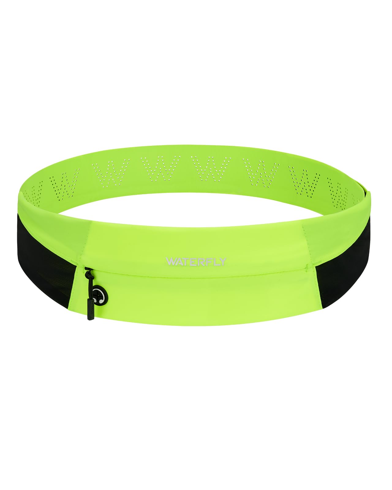WATERFLY Running Belt Fanny Pack: Slim Waist Bag for Men Women, Workout Fitness Phone Holder for Exercise Marathon Jogging-Fluor
