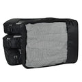 Fatmug Polyester Packing Cubes Travel Pouch Bag Suitcase Luggage Organiser (Set Of 4, Size Large, Black)