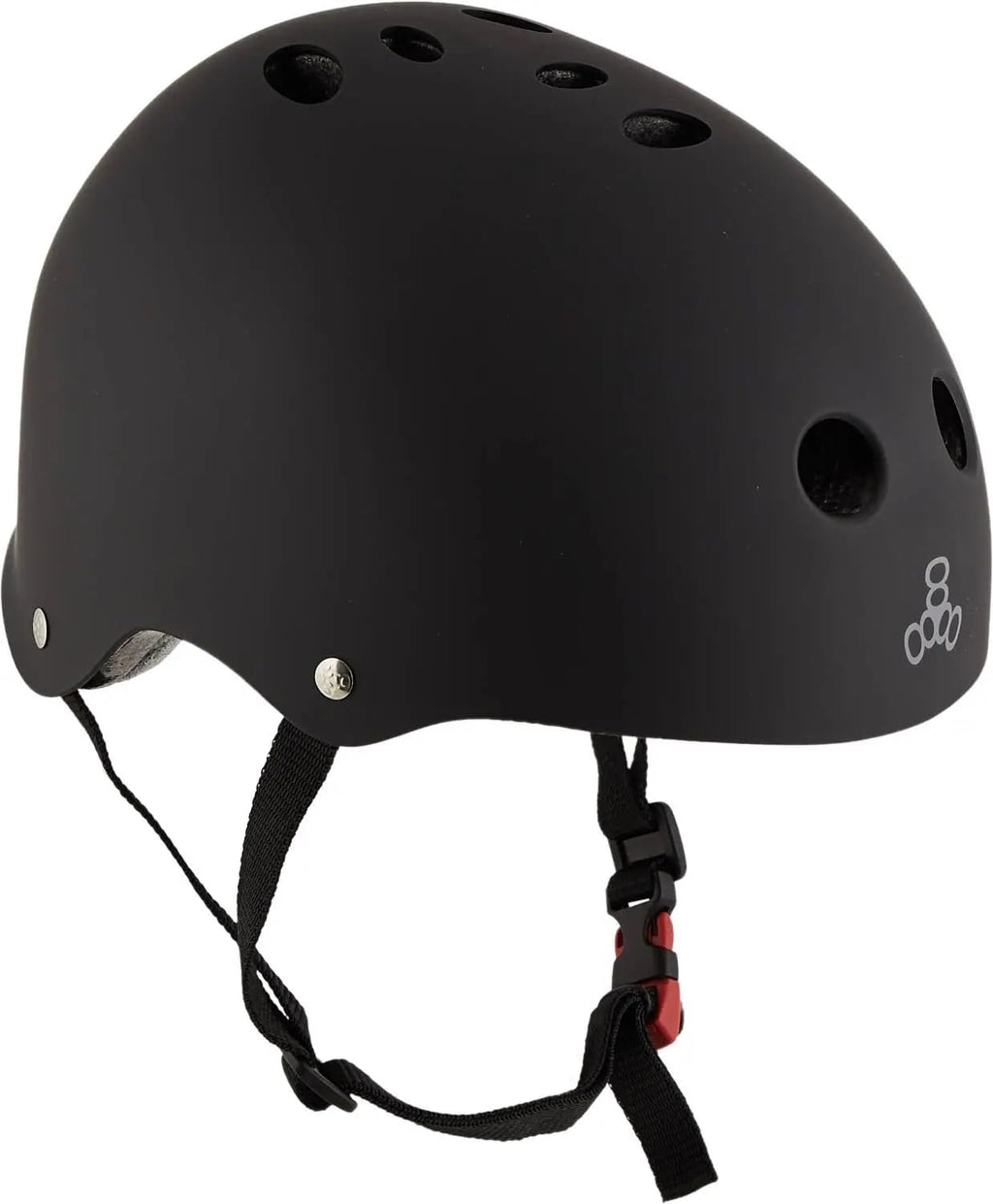 Triple Eight The Certified Sweatsaver Helmet For Skateboarding, Bmx, And Roller Skating, Black Rubber, X-Small / Small