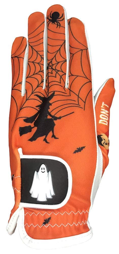 Giggle Golf Women'S Golf Glove (X-Large, Worn On Right Hand, Orange Halloween)