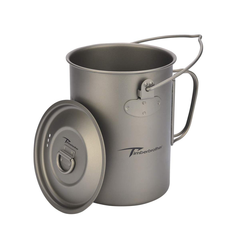 Timberbrother 900Ml Titanium Outdoor Camping Mug With Lid