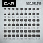 CAP Barbell 12-Sided Coated Dumbbell with Chrome Handle, Pair, 40 LB
