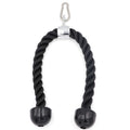 Greententljs Heavy Duty Triceps Rope  27 Inch Rope Length Nylon Tricep Rope Cable Attachment with Stainless Steel Spring Snap H