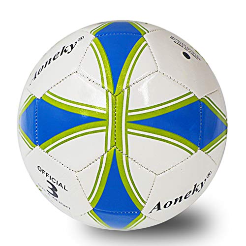 Aoneky Kids Deflated Mini Soccer Ball For Boy Girl Aged 3-8 Years Old,Dogs,Size 3, Small