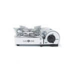 Gasone Gs-800 Emergency Gear Camping Mini Butane Portable Gas Stove With Carrying Case, Stainless Steel, White