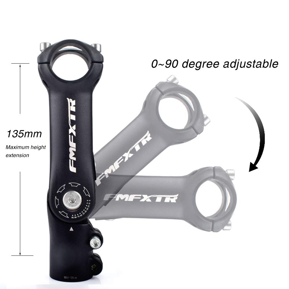 Fomtor 25.4Mm Adjustable Stem 0~90 Degree 90Mm Mtb Adjustable Bike Stem For 25.4Mm(1) Handlebars, Suitable For Most Of Mountain