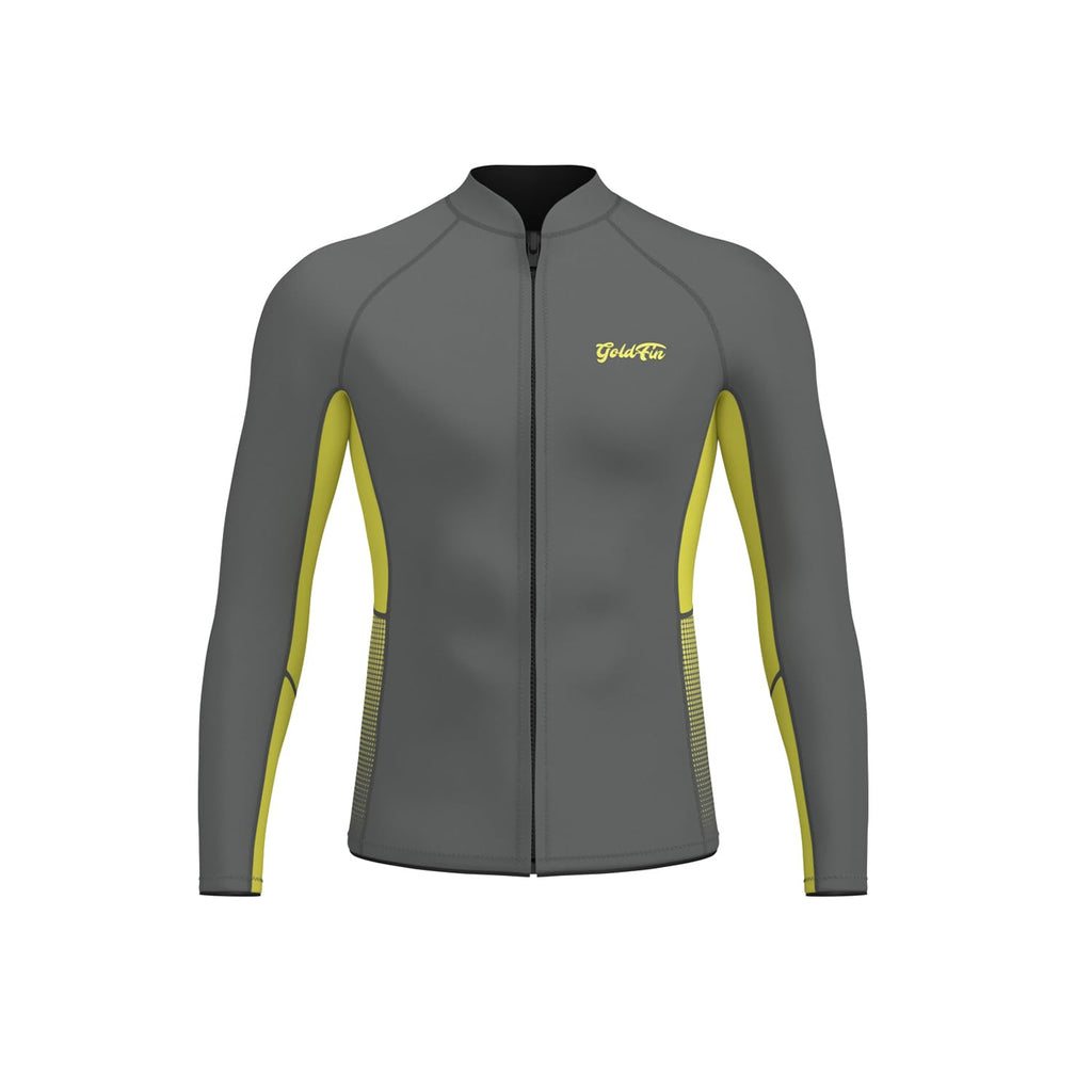 Goldfin Wetsuit Top, Mens Women 2Mm Wet Suits Neoprene Jacket Long Sleeve For Diving Surfing Kayaking Swimming, Small