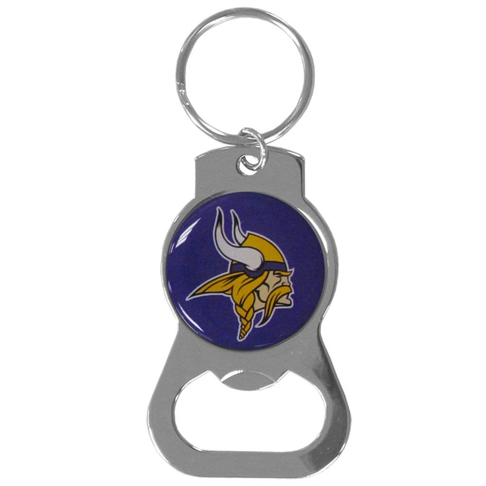 Nfl Siskiyou Sports Fan Shop Minnesota Vikings Bottle Opener Key Chain One Size Team Color , Black