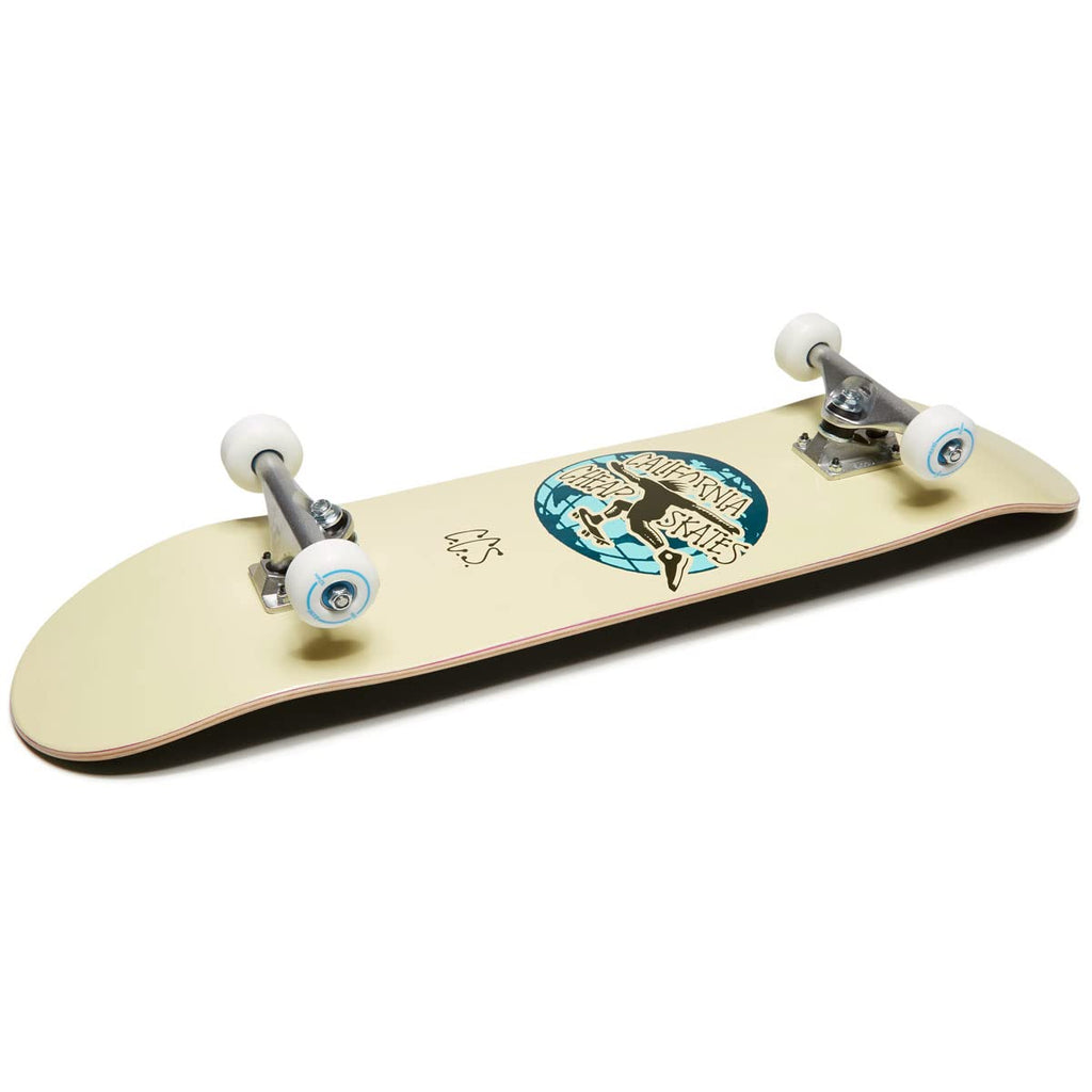[Ccs] Globe Skateboard Complete Cream 8.25'' - Maple Wood - Professional Grade - Fully Assembled With Skate Tool And Stickers -