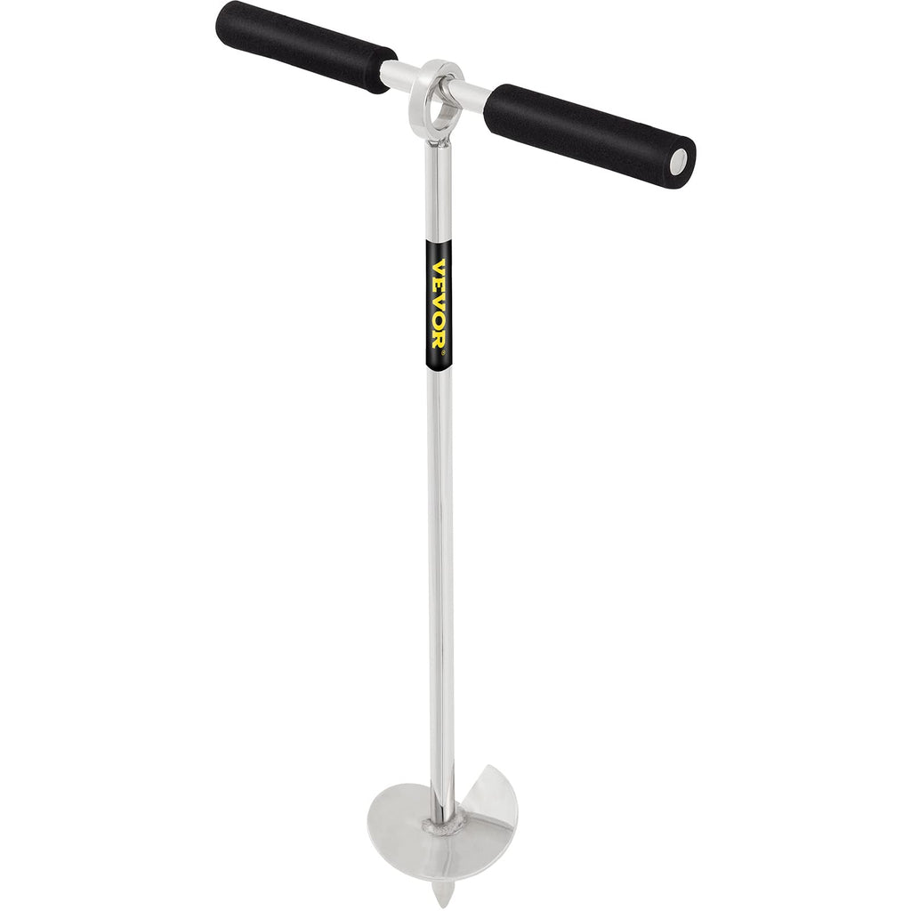 Vevor Sand Anchor, 18'' Length Auger To The Beach And Sandbar, 316 Stainless Steel Screw Anchor W/Removable Handle, Bungee Line