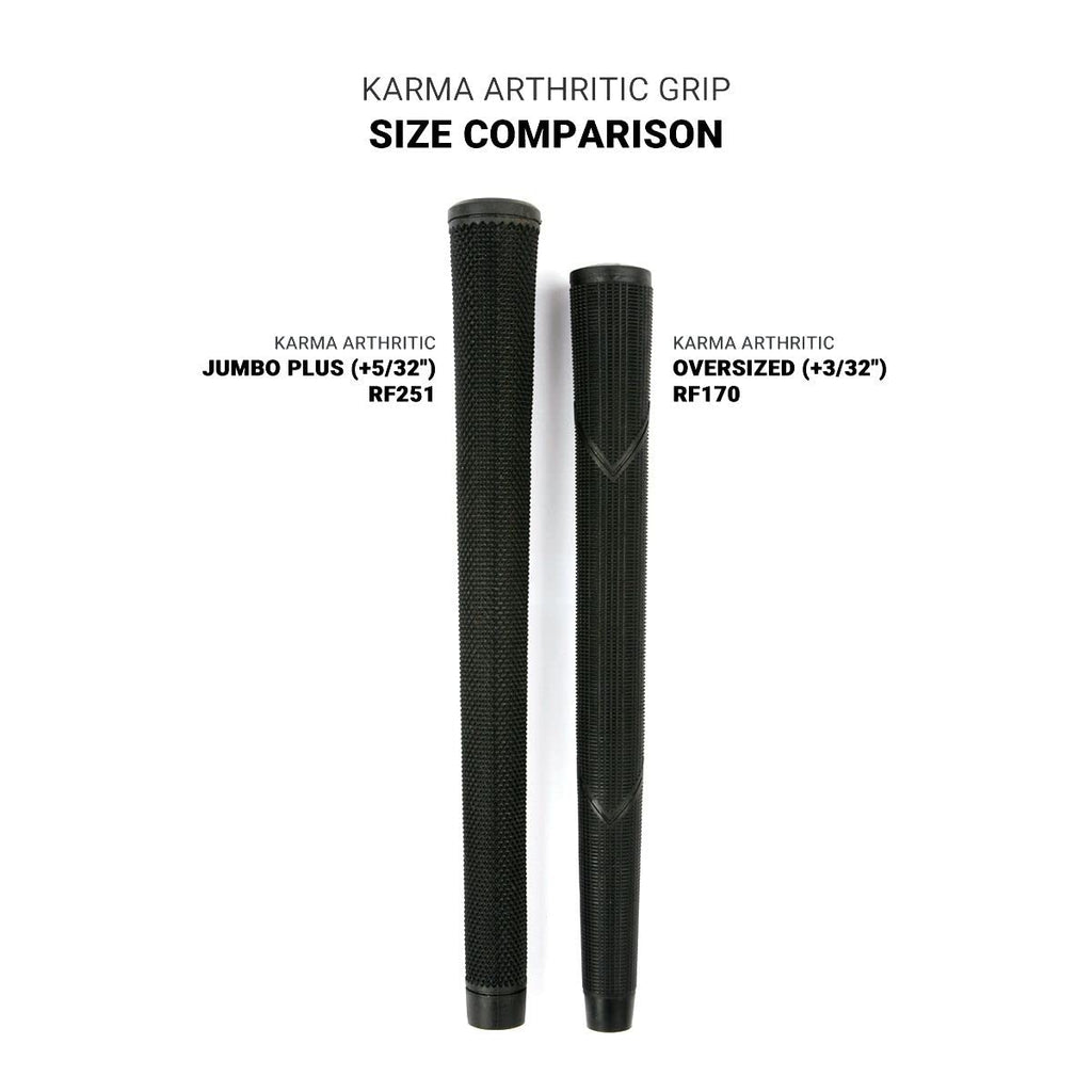 Karma Arthritic Jumbo Plus (+5/32'') Golf Grip, Black