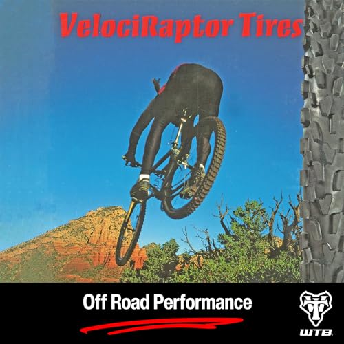 WTB Velociraptor Mountain Bike Rear Tire (26 x 2.1) Wire Bead, Aggressive Tread & Control for Technical Trails & Rocky Surfaces