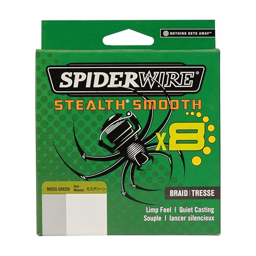 SpiderWire Stealth Translucent Superline, Moss Green, 15lb | 6.8kg, 200yd | 182m Braided Fishing Line, Suitable for Saltwater En