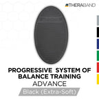 Theraband Stability Trainer Pad, Advanced Level Black Inflatable Pad, Balance Trainer & Wobble Cushion For Balance & Core Streng