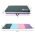 Gymnastics Mat 8X4X2'' Foldable Tumbling Mats With Carrying Handles Four Fold Thick Exercise Mat For Home Aerobics Stretching Yo