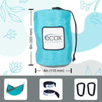 Ecox Outdoors Parachute Hammock Single With 2 Tree Straps, Portable Lightweight Nylon Comfortable For Backpacking, Camping, Trav