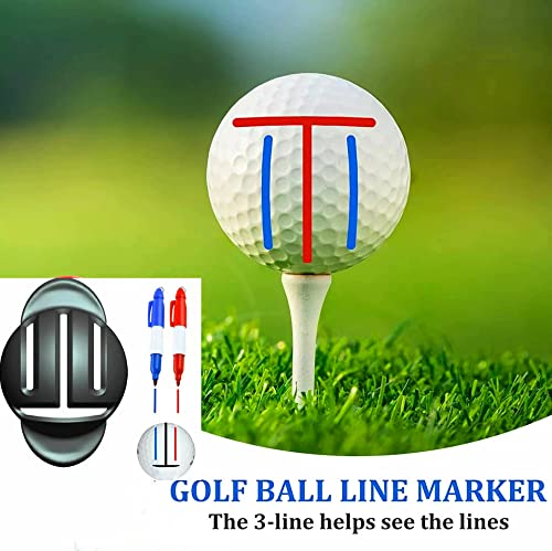 8 Pack Precision Golf Ball Marker, Upgrade Golf Accessories, 4 Golf Ball Marking Stencils And 4 Colors Golf Ball Markers, Golf B