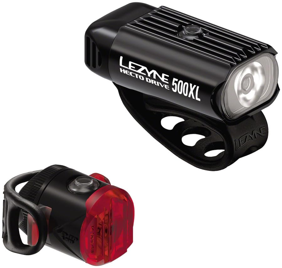 LEZYNE HectoDrive 500XL/Femto USB-C Headlight and Taillight Set - Black