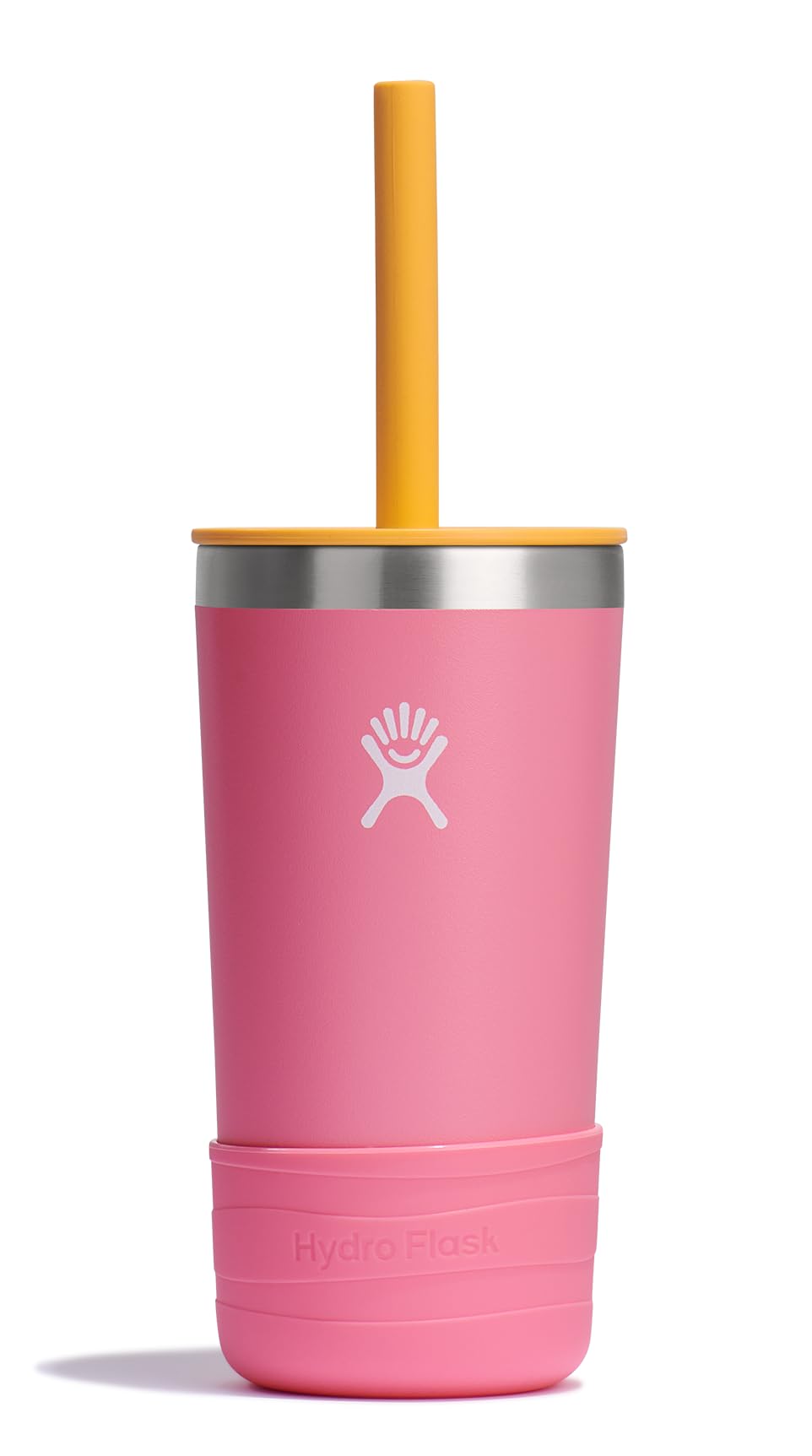Hydro Flask Kids 12 Oz Tumbler with Lid and Straw for School - Insulated Stainless Steel in Dahlia Pink