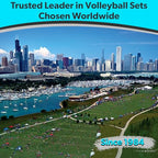 Park & Sun Sports Spectrum Classic: Portable Professional Outdoor Volleyball Net System, Orange