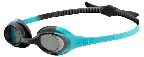 Arena Unisex Spider Kids Swim Goggles For Boys And Girls Non-Mirror Lens, Smoke/Black/Mint