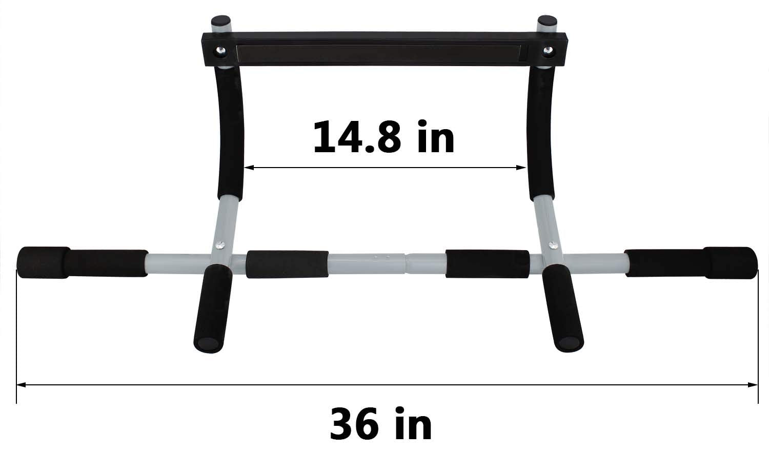 Topoko Upgrade Pull Up Bar For Doorway, Max Capacity 440 Lbs Chin Up Bar, No Screws Portable Upper Body Fitness Workout Bar, Str