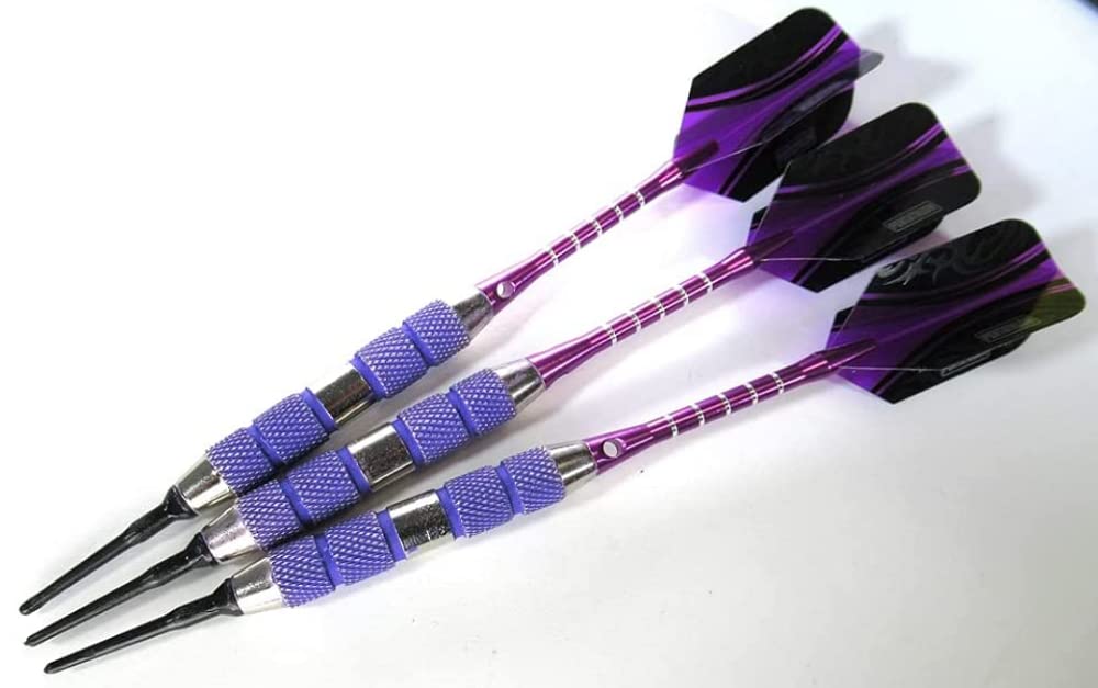Puurfect Purple Soft Tip Darts For The Ladies - 16 Grams - With Upgrade Pack