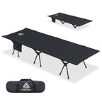 Yougym Campnacht Ultralight Camping Cot With Leg Extenders, Aluminum Lightweight Folding Cot For Adults, Portable Backpacking Co