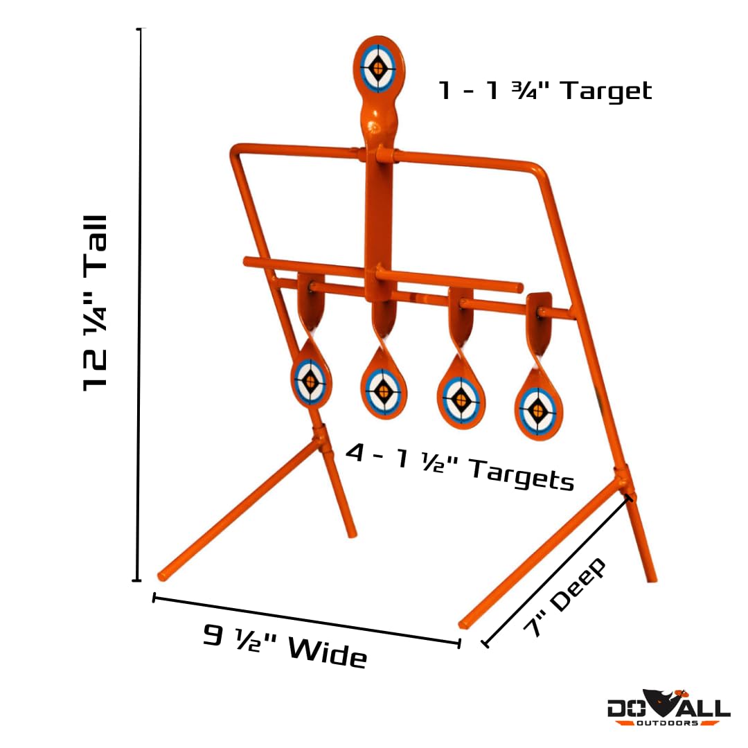 Do-All Outdoors - Airgun Pro Auto Reset 5 Target, Rated For .177 Pellets, Orange (Agp5)