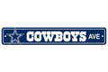 Fremont Die NFL Dallas Cowboys Team Sign, 4 x 24, Street Sign