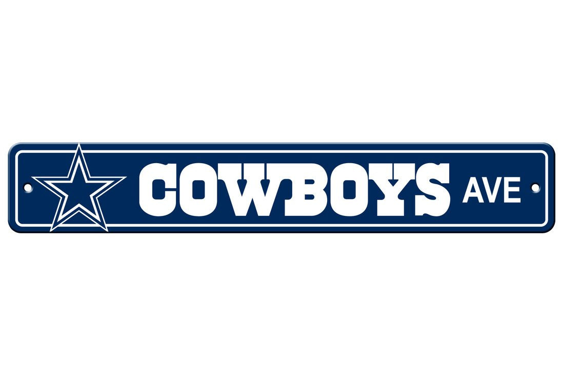 Fremont Die NFL Dallas Cowboys Team Sign, 4 x 24, Street Sign