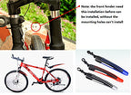 Bluesunshine Adjustable Road Mountain Bike Bicycle Cycling Tire Frontrear Mud Guards Mudguard Fenders Set (Gray  Black)