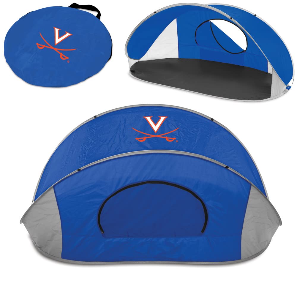 Picnic Time Ncaa Virginia Cavaliers Manta Portable Beach Tent - Pop Up Tent - Beach Sun Shelter Pop Up