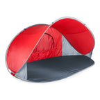 Picnic Time Ncaa Cornell Big Red Manta Portable Beach Tent - Pop Up Tent - Beach Sun Shelter Pop Up