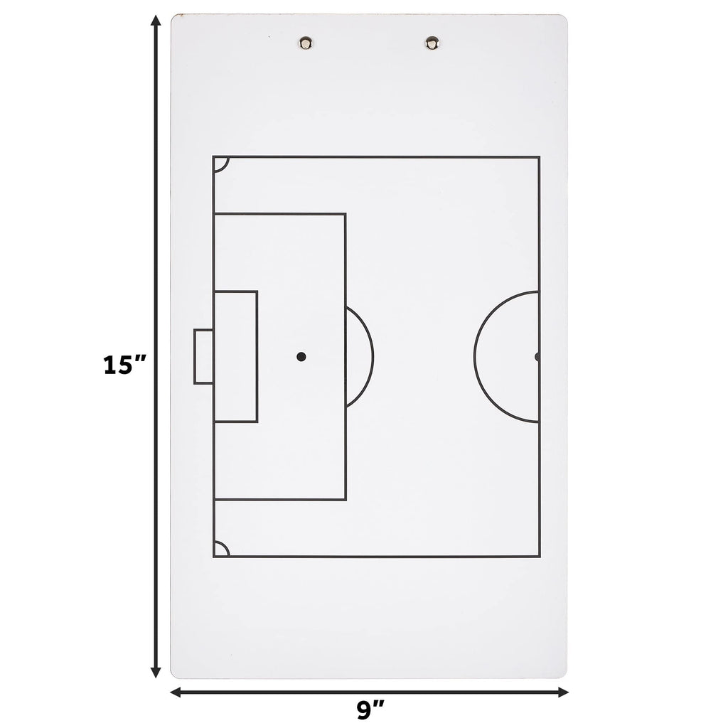 Murray Sporting Goods Soccer Dry Erase Coaches Clipboard  Double-Sided Soccer Field Clipboard Dry Erase White Board  Soccer Futb